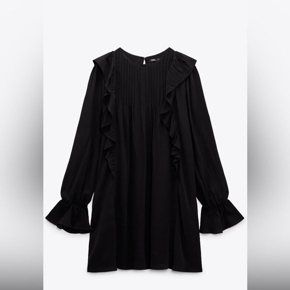 Zara ruffled long sleeve dress - Picture 1 of 1